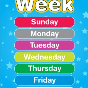 Days of the Week Poster Wall-chart